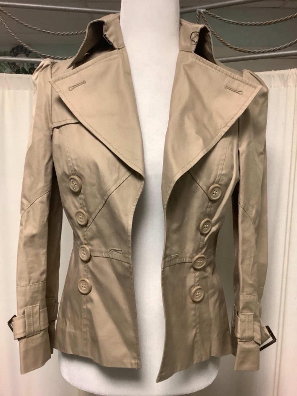 Ya-Ya BCBGMaxAzria Classic Tan Trench Jacket -  Missing Tags - S